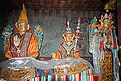 Ladakh - statues inside Tikse gompa 